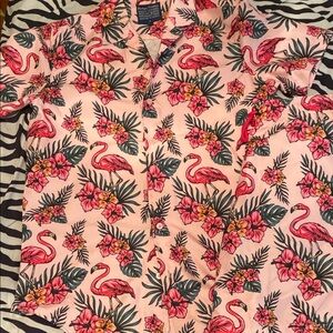 Tropical Flamingo Cabana Set - Fun Hawaiian 2 Piece!